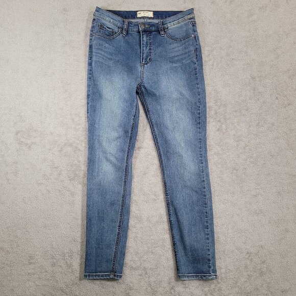 Free People Womens Blue Skinny Jeans Size 27 Cotton Blend Denim - Picture 1 of 8